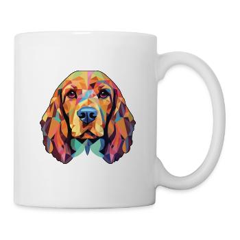 Englischer Cocker Spaniel Hund Buntes Aquarell Haustier - Tasse - Weiß - Rechts