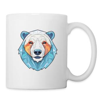 Eisbär Bunte Aquarell-Tierillustration - Tasse - Weiß - Rechts