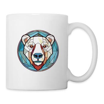 Eisbär Bunte Aquarell-Tierillustration - Tasse - Weiß - Rechts