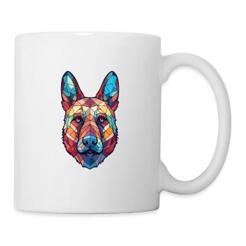 Berger Bullet Chien Aquarelle Colorée Animal - Mug blanc - blanc - Droite