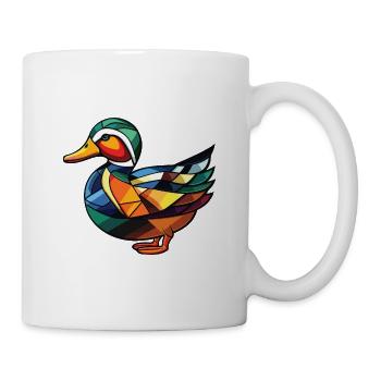 Canard mandarin Aquarelle colorée Animal Cartoon - Mug blanc - blanc - Droite