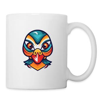 Canard mandarin Aquarelle colorée Animal Cartoon - Mug blanc - blanc - Droite