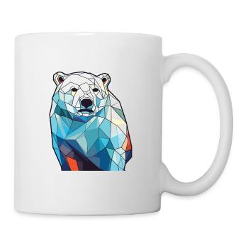 Eisbär Bunte Aquarell-Tierillustration - Tasse - Weiß - Rechts
