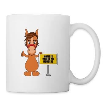PFERD - HOME IS WHERE MY HORSE IS - Tasse - Weiß - Rechts