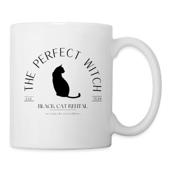 Black Cat Witch Halloween Gift Logo - Mug - white - Right