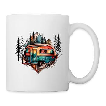 Camping-car / Camping-car / camping / Roadtrip / Voyage - Mug blanc - blanc - Droite