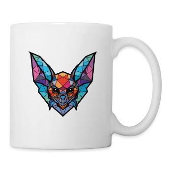 Bat Colorful Watercolor Animal Pet Illustration - Mug - white - Right