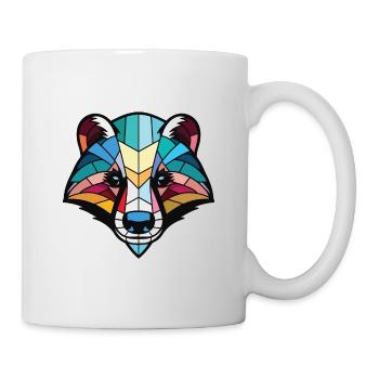 Badger Colorful Watercolor Animal Pet Illustration - Mug - white - Right