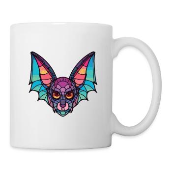 Bat Colorful Watercolor Animal Pet Illustration - Mug - white - Right