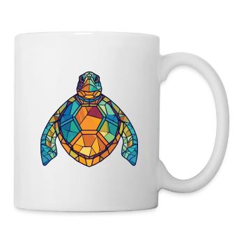Turtle Colorful Watercolor Animal Pet Illustration - Mug - white - Right
