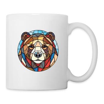 Bär Buntes Aquarell Tier Haustier Illustration - Tasse - Weiß - Rechts