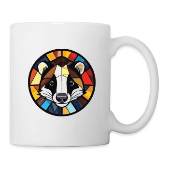 Badger Colorful Watercolor Animal Pet Illustration - Mug - white - Right