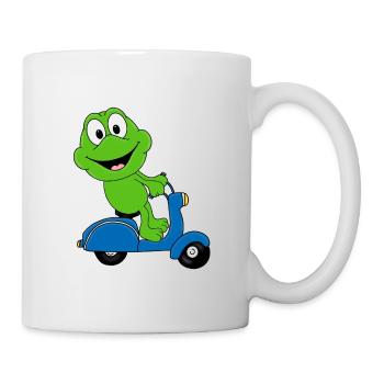 ROLLER - FROSCH - TIER - TIERISCH - TIERE - Tasse - Weiß - Rechts