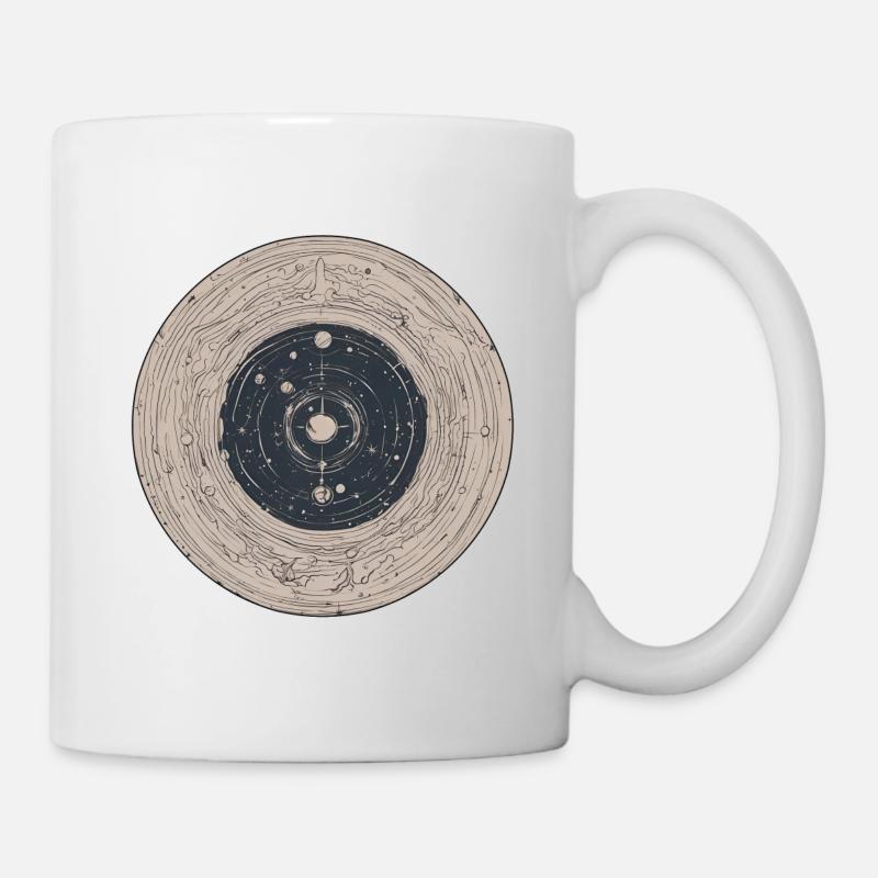 Abstrait Système solaire / Planètes / Univers - Mug blanc - blanc