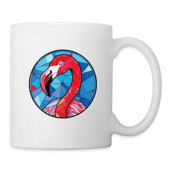 Flamingo Colorful Watercolor Animal Illustration - Mug - white - Right
