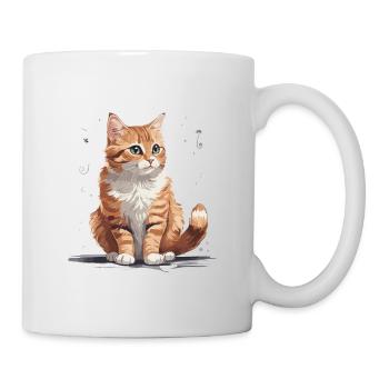 süße rote mieze - Tasse - Weiß - Rechts