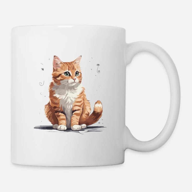 süße rote mieze - Tasse - Weiß