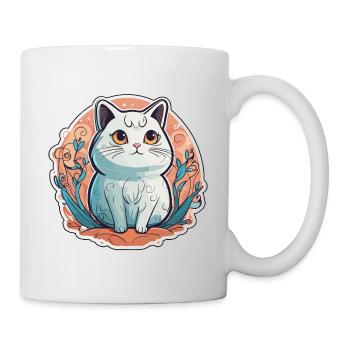 Knuffige Mieze - Tasse - Weiß - Rechts