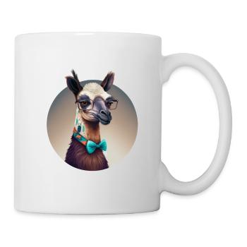 cooles Lama - Tasse - Weiß - Rechts