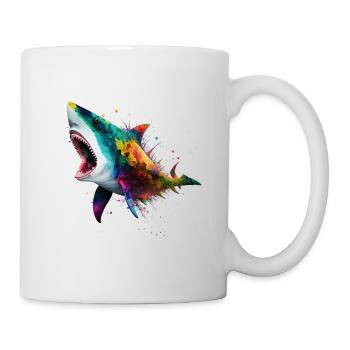 Requin cool - Mug blanc - blanc - Droite