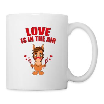 LOVE IS IN THE AIR - PFERD - SEIFENBLASEN - PONY - Tasse - Weiß - Rechts