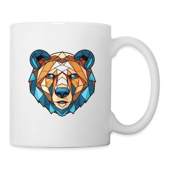 Bär Buntes Aquarell Tier Haustier Illustration - Tasse - Weiß - Rechts