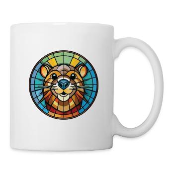 Beaver Colorful Watercolor Animal Pet Illustration - Mug - white - Right