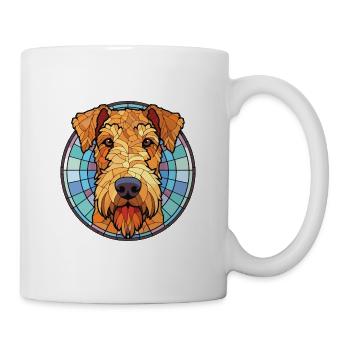 Airedale Terrier Chien Aquarelle Coloré Animal - Mug blanc - blanc - Droite