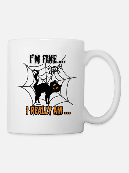 i m fine..i really am.. - Mug blanc - blanc