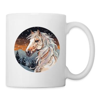 Pferd im Winter - Tasse - Weiß - Rechts