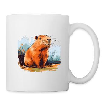 Capybara - Tasse - Weiß - Rechts