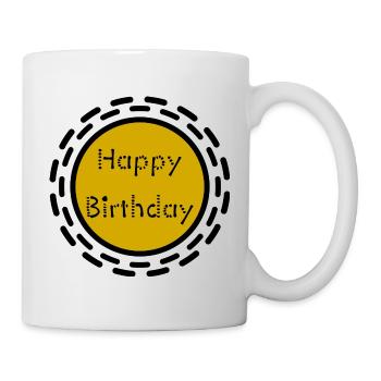 ALLES GUTE ZUM GEBURTSTAG. ALLES GUTE ZUM GEBURTSTAG. JAHRESTAG. - Tasse - Weiß - Rechts