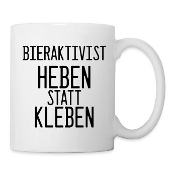 Bieraktivist - Heben statt Kleben - Tasse - Weiß - Rechts