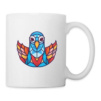 Taube Buntes Aquarell Tier Haustier Illustration - Tasse - Weiß - Rechts