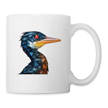 Cormorant Colorful Watercolor Animal Illustration - Mug - white - Right