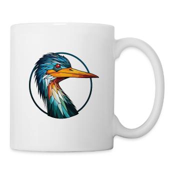 Kormoran Bunte Aquarell-Tierillustration - Tasse - Weiß - Rechts