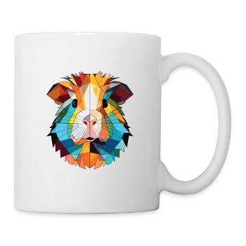 Guinea Pig Colorful Watercolor Animal Illustration - Mug - white - Right