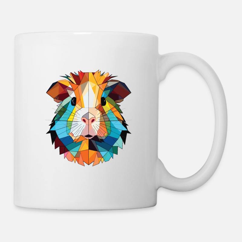 Cochon d’Inde Aquarelle colorée Illustration d’animaux - Mug blanc - blanc