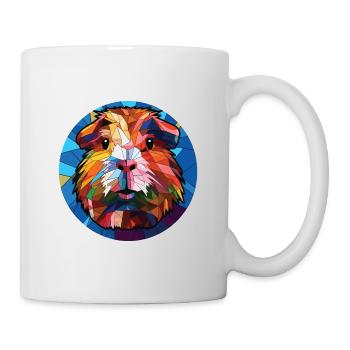 Guinea Pig Colorful Watercolor Animal Illustration - Mug - white - Right