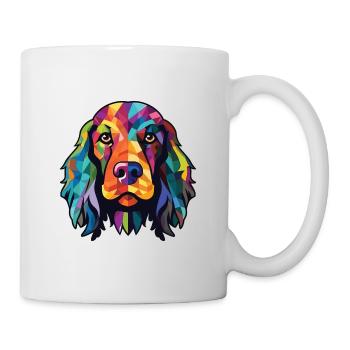 Englischer Cocker Spaniel Hund Buntes Aquarell Haustier - Tasse - Weiß - Rechts