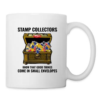 Philatéliste collectionneur collectionneur de timbres - Mug blanc - blanc - Droite