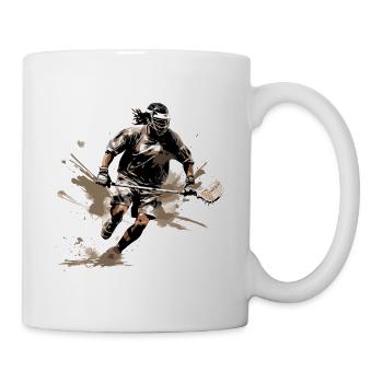 Lacrosse Lax Spieler Trainer Sport Geschenk - Tasse - Weiß - Rechts
