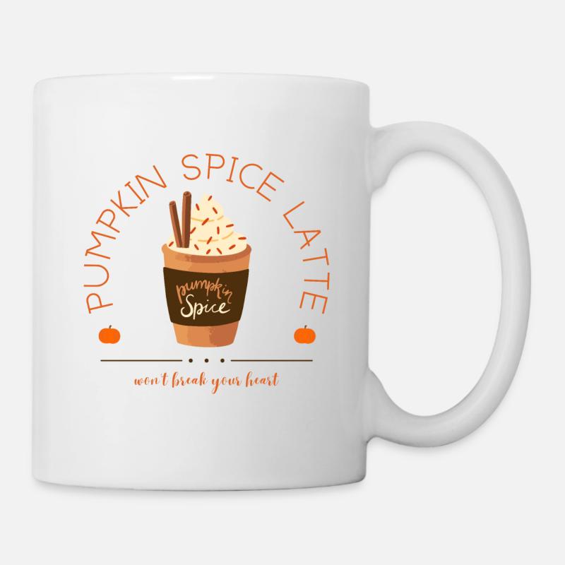 Pumpkin Spice Latte Herbst Geschenk Getränk - Tasse - Weiß