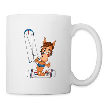 PFERD - PONY - KITESURFER - KITE - KITEN - KITEN - Tasse - Weiß - Rechts