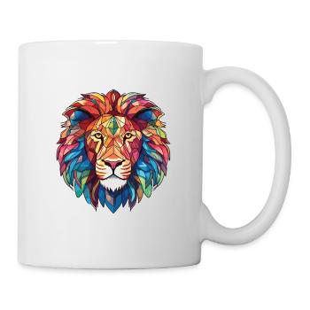 Lion Aquarelle colorée Animal Animal Illustration - Mug blanc - blanc - Droite