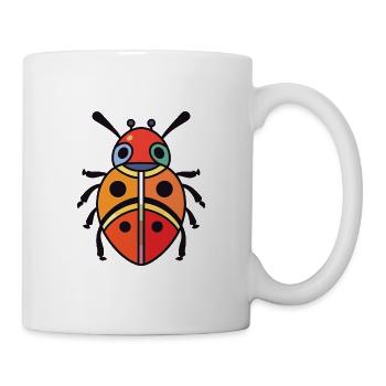 Ladybug Colorful Watercolor Animal Illustration - Mug - white - Right