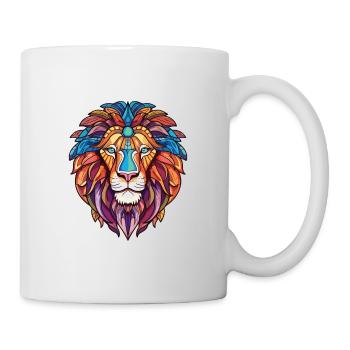 Lion Aquarelle colorée Animal Animal Illustration - Mug blanc - blanc - Droite
