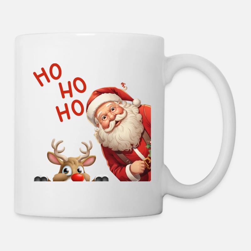 ho ho ho Weihnachtsmann - Tasse - Weiß