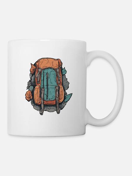 Sac à dos / Plein air / Voyage / Aventure / Randonnée - Mug blanc - blanc