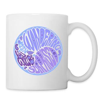 Continuez à vous demander violet - Mug blanc - blanc - Droite